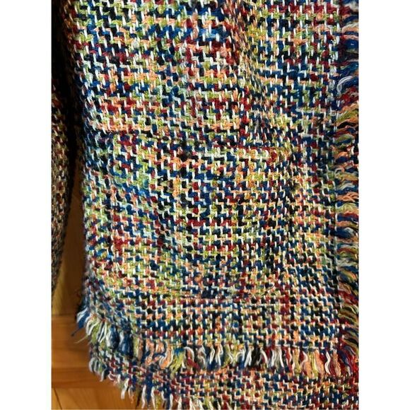 Oscar de la Renta Multicolored Blazer Size 8 Wool Blend (0578) - Picture 2 of 8